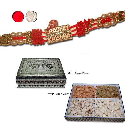 "Rakhi - FR- 8200 A (Single Rakhi), DryFruit Box - code DFB10000 - Click here to View more details about this Product